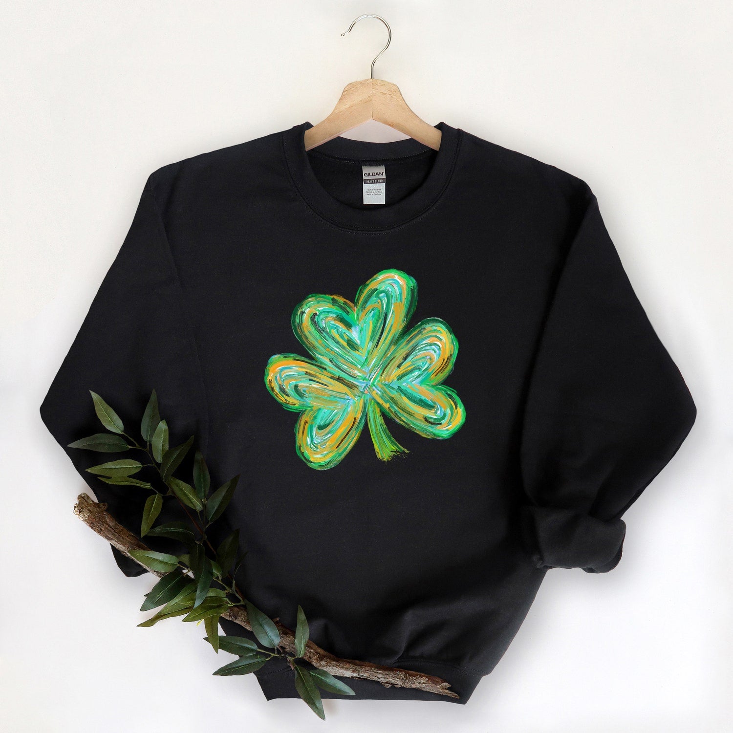 St Patricks Day - Cute St Patricks Four Leaf Clover Shirt,Watercolor St Patrick Tshirt, St Patricks Day,Shamrock Sweatshirt,Gift For St Patricks