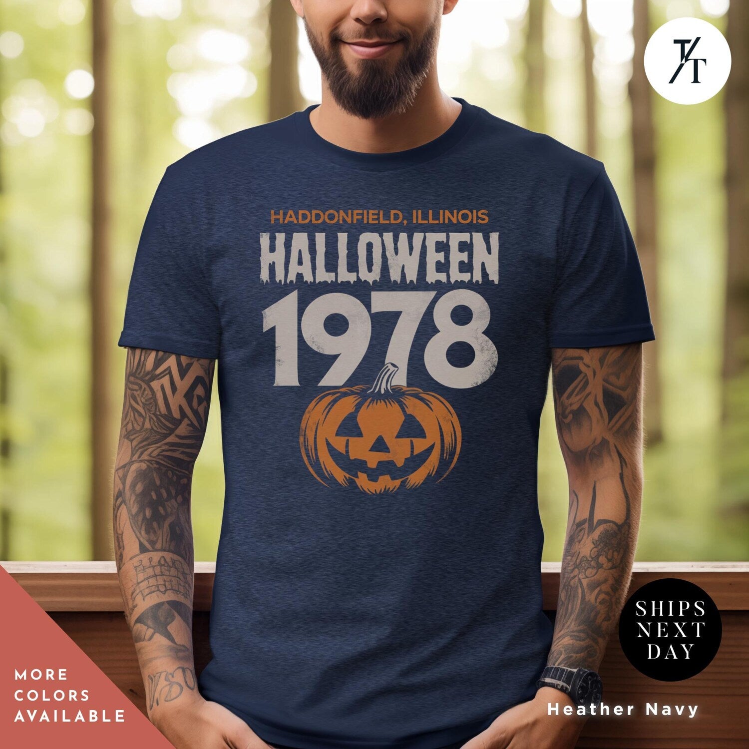 Halloween - Retro halloween 1978 pumpkin t-shirt Michael Myers Shirt 1978 Halloween Movie Party Tee, Vintage John Carpenter Scary Spooky Season Original