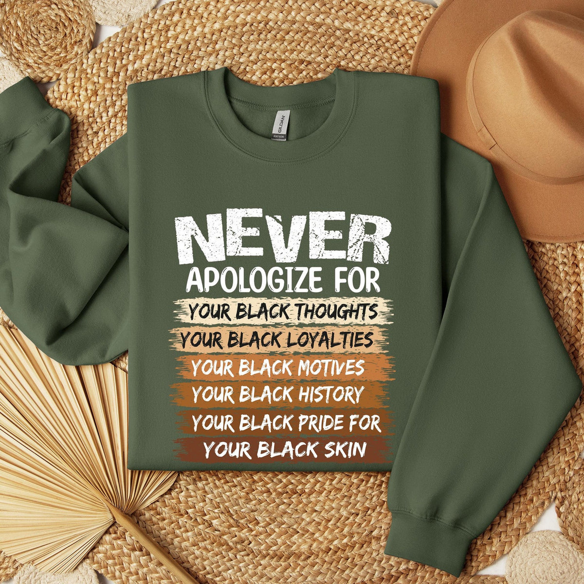 Juneteenth (Black History Month) - Black History Month Sweatshirt, Never Apologize Black History Shirt, African American, Black Lives Shirt, Black History Month Gift