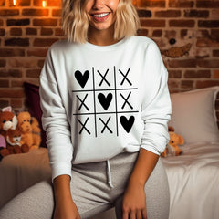 Valentines Day - Valentines Day Shirt, Tic Tac Toe Valentines Hearts Shirt, Valentine Sweater, Valentine Gift, Valentine Sweatshirt, Valentine Day Gift