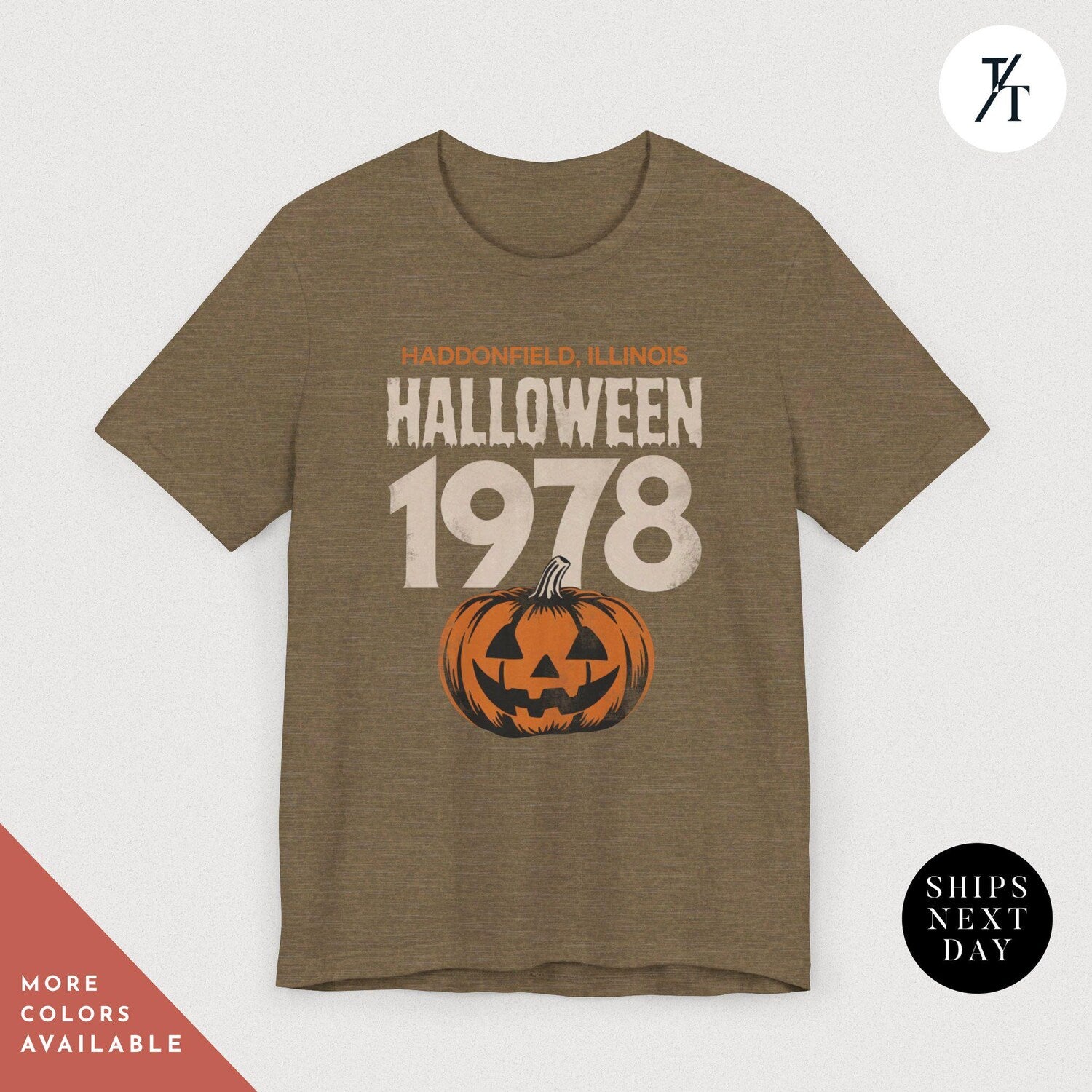 Halloween - Retro halloween 1978 pumpkin t-shirt Michael Myers Shirt 1978 Halloween Movie Party Tee, Vintage John Carpenter Scary Spooky Season Original