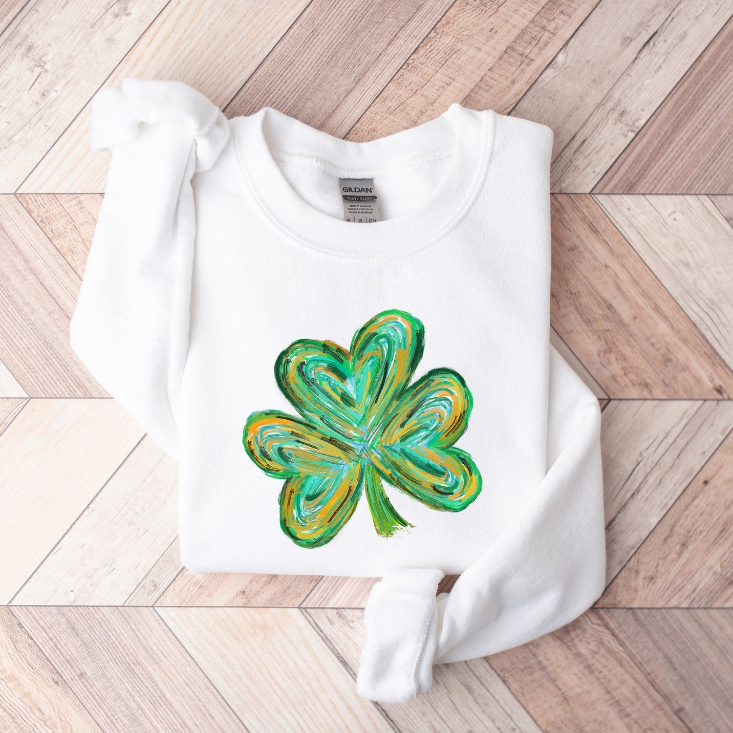 St Patricks Day - Cute St Patricks Four Leaf Clover Shirt,Watercolor St Patrick Tshirt, St Patricks Day,Shamrock Sweatshirt,Gift For St Patricks