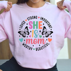 Mother's Day - Motherhood Sweatshirt, She Is Mom Shirt, Mother's Day Shirt, Funny Mother's Day Shirt Mother's Day Hoodie, Mother's Day Gift,Gift For Mom