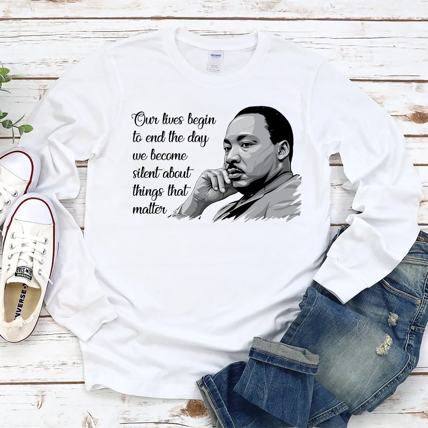 MLK Jr Day - Martin Luther King Jr Long Sleeve T-Shirt, BLM Unisex Long Sleeve Shirt, Black History Month Shirt For Kids, BLM Shirt