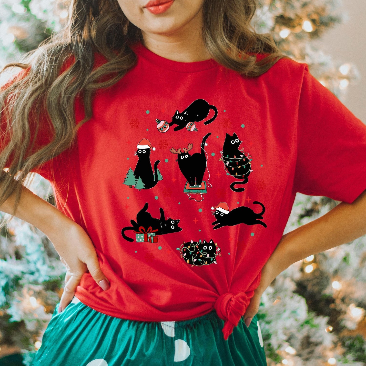 Christmas - Comfort Colors� Christmas Cats Shirt, Pet Owner Christmas Shirt, Cat Lover Xmas Gift, Funny Christmas Shirt, Cute Cats Shirt