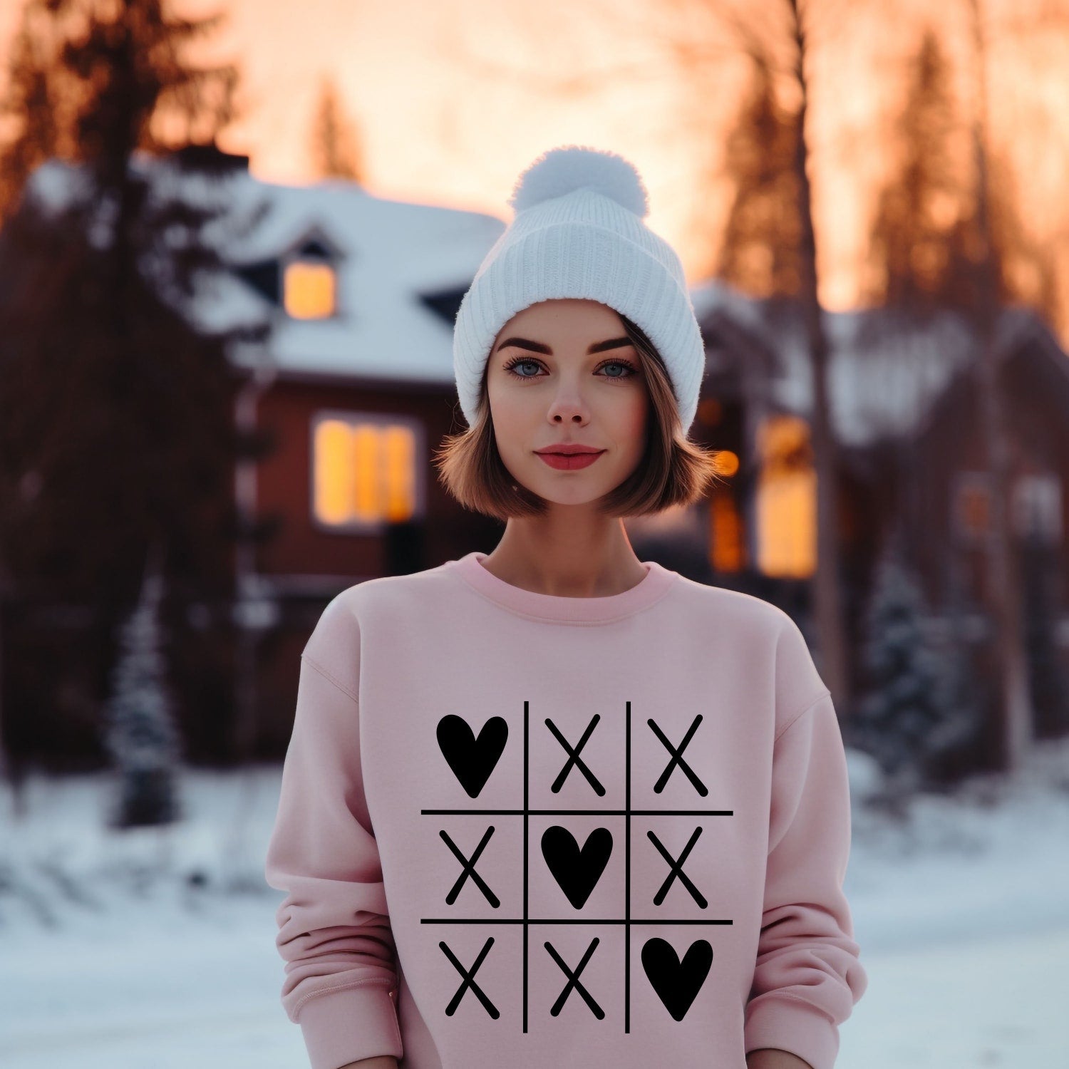 Valentines Day - Valentines Day Shirt, Tic Tac Toe Valentines Hearts Shirt, Valentine Sweater, Valentine Gift, Valentine Sweatshirt, Valentine Day Gift