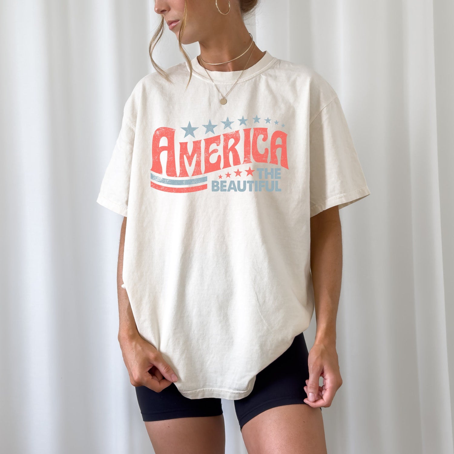 4th of July - Retro America Shirt, America The Beautiful, 4th Of July Shirt, Fourth Of July, Patriotic USA Gift, Trendy Graphic Tee, Comfort Colors