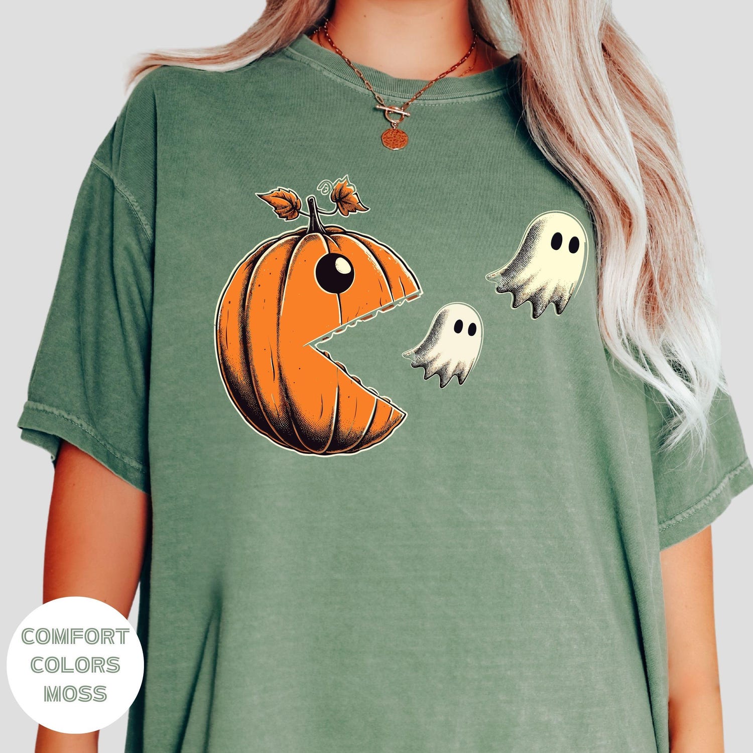 Halloween - Pac-Ween Halloween T-Shirt, Retro Pumpkin & Ghosts Shirt, Spooky Fall Shirt, Fun Halloween Gift , Halloween Tee, Funny Halloween Apparel