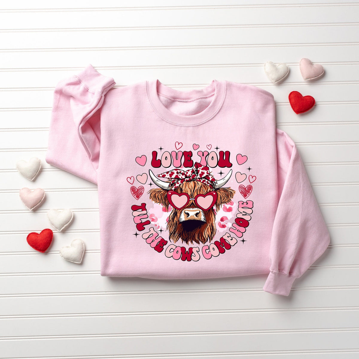 Valentines Day - Cow Lover Valentines Sweatshirt, Cow Lover Gift, Valentines Day Shirt, Cow Sweatshirt, Valentines Day Sweater, Cow Valentine Sweater, XOXO