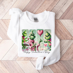 Christmas - Valentine Grinch Shirt, Green Valentine Shirt, Funny Valentine Shirt, Grinch Shirt, Funny Valentine's Shirt, Grinch, Cute Grinch Sweatshirt