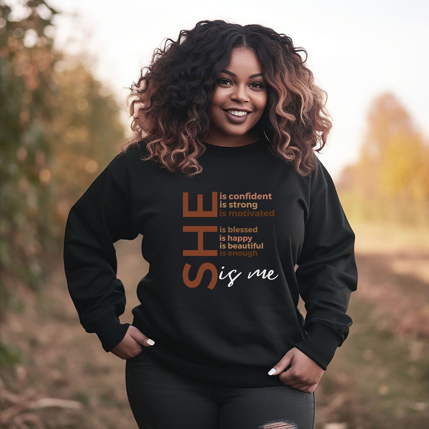 Juneteenth (Black History Month) - Black Women Sweatshirt, She Is Me Sweatshirt, Black Girl Sweatshirt, Inspirational Sweatshirt, Black History, Black Woman Hoodie, BLM Shirt