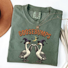 Halloween - Comfort Colors� Funny Goose Bumps Halloween Tshirt, Retro Goose Pumps Shirt, Best Girly Halloween Gift, Trendy Halloween Gift