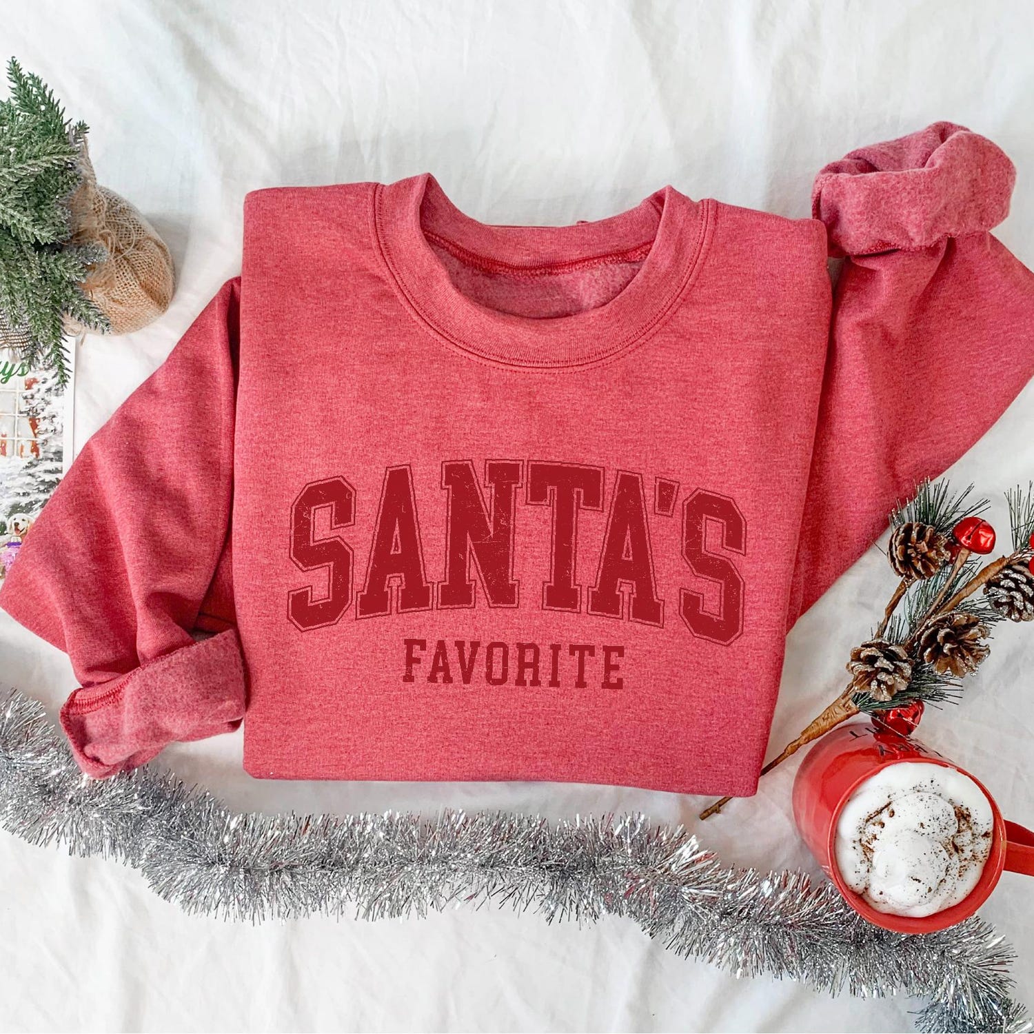 Christmas - Santas Favorite Christmas Sweatshirt, Christmas Shirt, Womens Christmas Shirt, Christmas Gift, Funny Christmas Shirt, Festive Holiday Gift