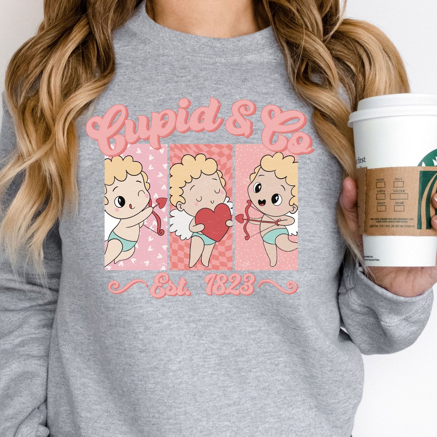 Valentines Day - Cupid & Co Est 1823 Sweatshirt, Cute Valentines Day T-Shirt, Retro Valentines Day Shirt, Valentines Day Crewneck, Valentines Shirt Gift