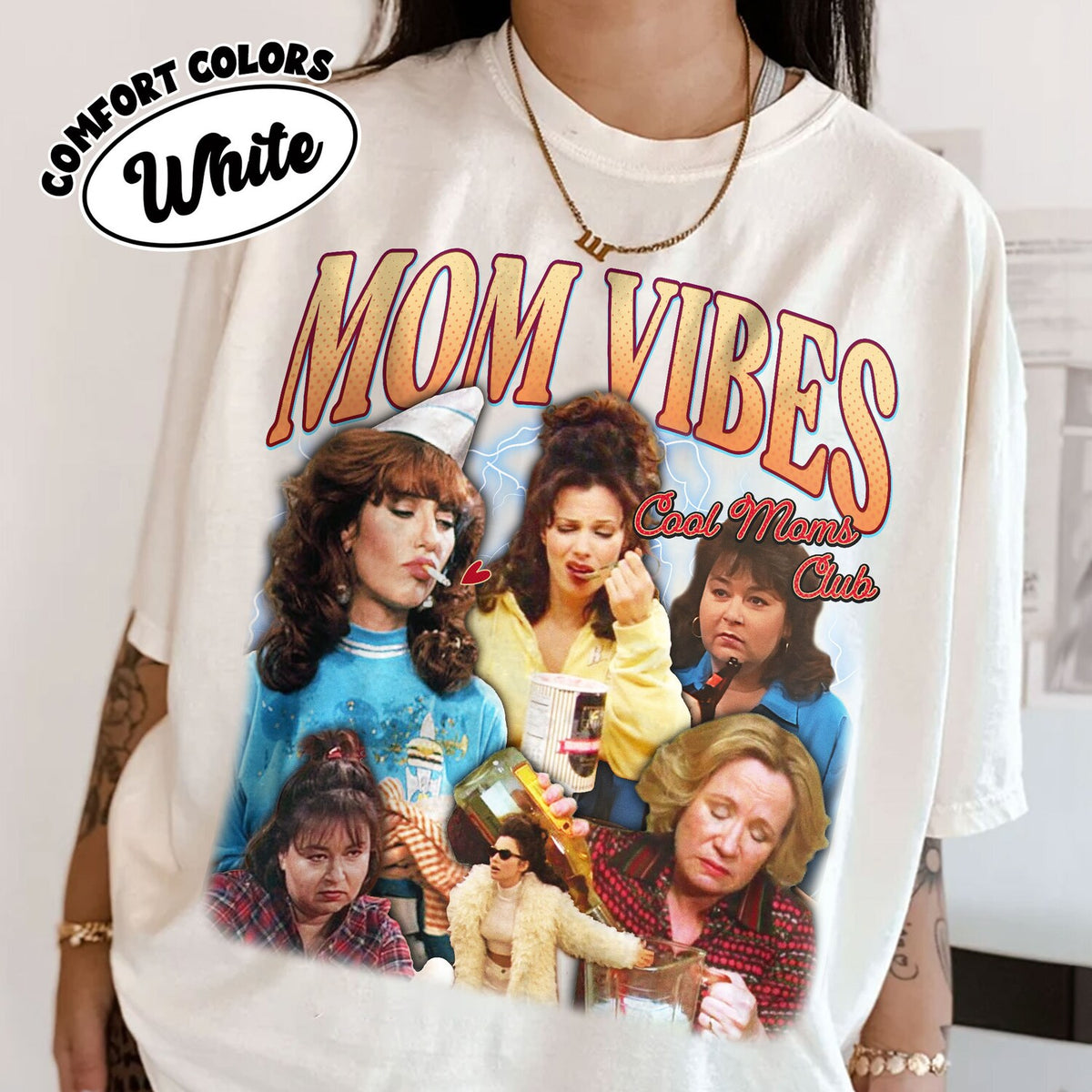 Mother's Day - 90�S Mom Vibes Shirt, Funny Mom Shirt, Cool Moms Club Shirt, Mother's Day Gift