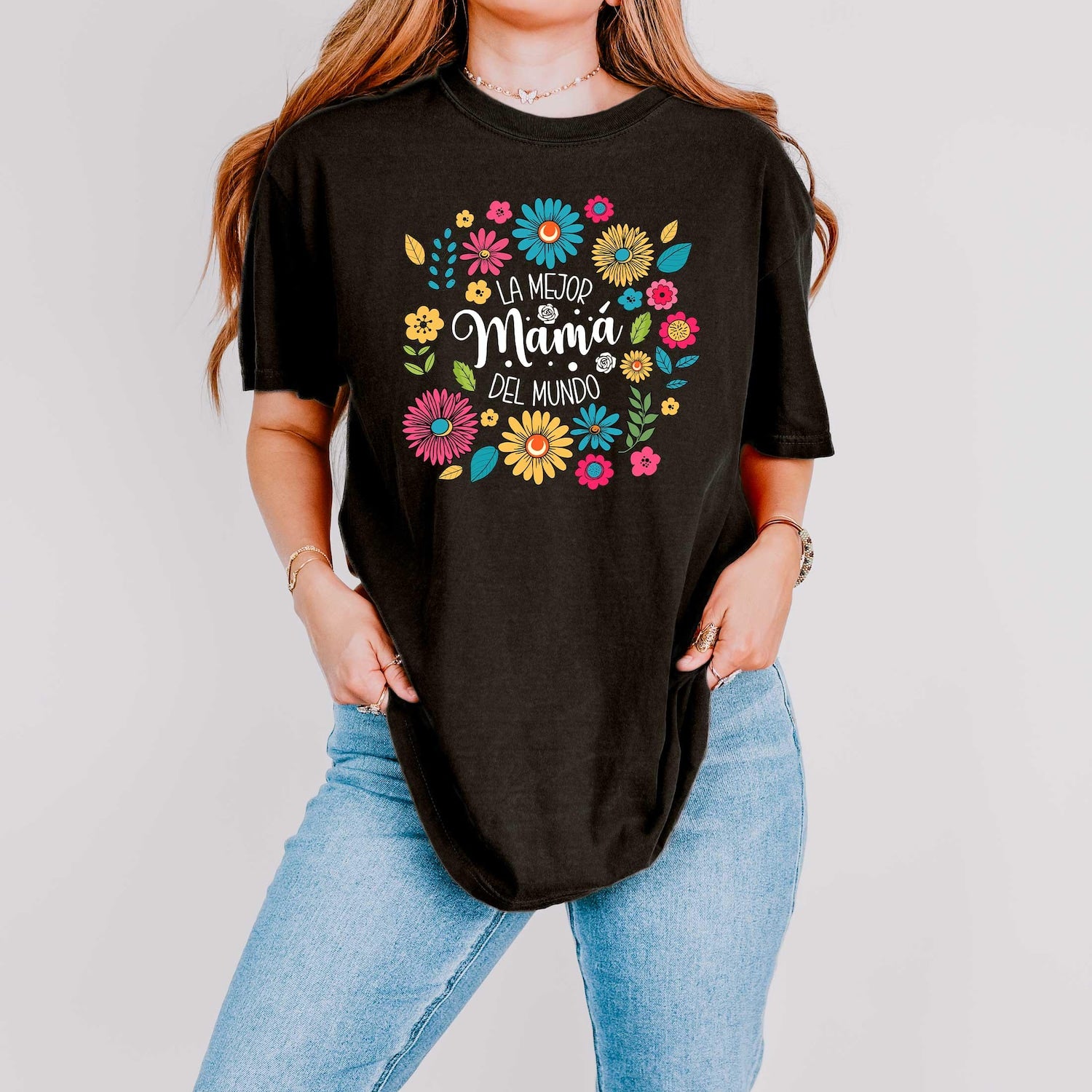 Mother's Day - Floral Mama T-shirt, Mama T-Shirt, Strong Woman Shirt, Gift For Mothers Day, Women's T-Shirt, Mama Tee, Mother's Day Shirt, Gift for Mom