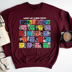 Juneteenth (Black History Month) - What We Learn From Black History Sweatshirt, Black History Month Shirt,Black History Shirt,Black History Sweatshirt,Black Lives Matter Shirt