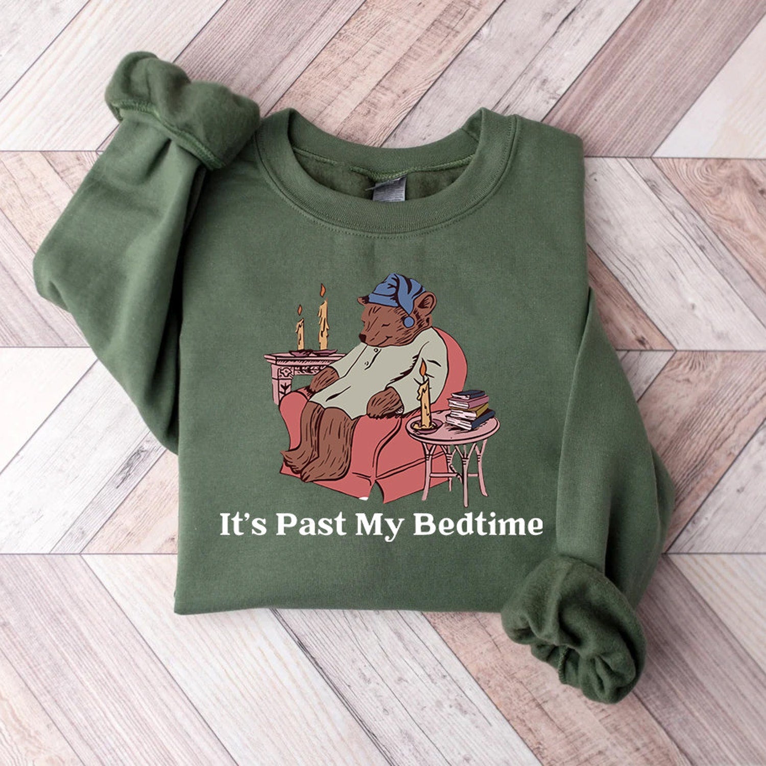 Christmas - It's Past My Bedtime Shirt, Funny Sleppy Bear Sweater, Funny Bear Meme Shirt, Trendy Unisex Shirt, Gift For Her, Xmas, Funny Saying Shirt