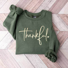 Thanksgiving - Thankful Sweatshirt, Thankful Lover Sweater, Hello Thanksgiving Sweatshirt, Women Thankful Sweatshirt, Women Gift For Thanksgiving