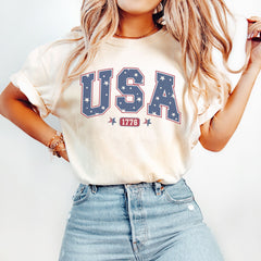 4th of July - USA Comfort Colors Shirt, America Shirt, Fourth of July Shirt, 4th of July Tee, Patriotic Shirt, America Est Shirt, Red White and Blue, USA