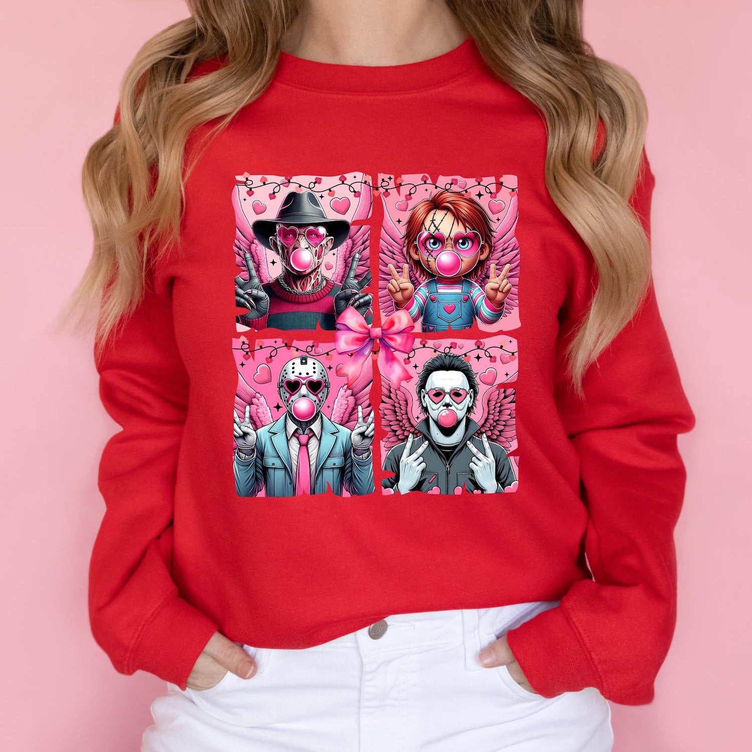 Halloween - Horror Valentine Sweatshirt, Valentine's Day Shirts, Trendy Valentine Shirt, Valentine's Day Gift, Gift for Her, Funny Valentines Day Hoodie