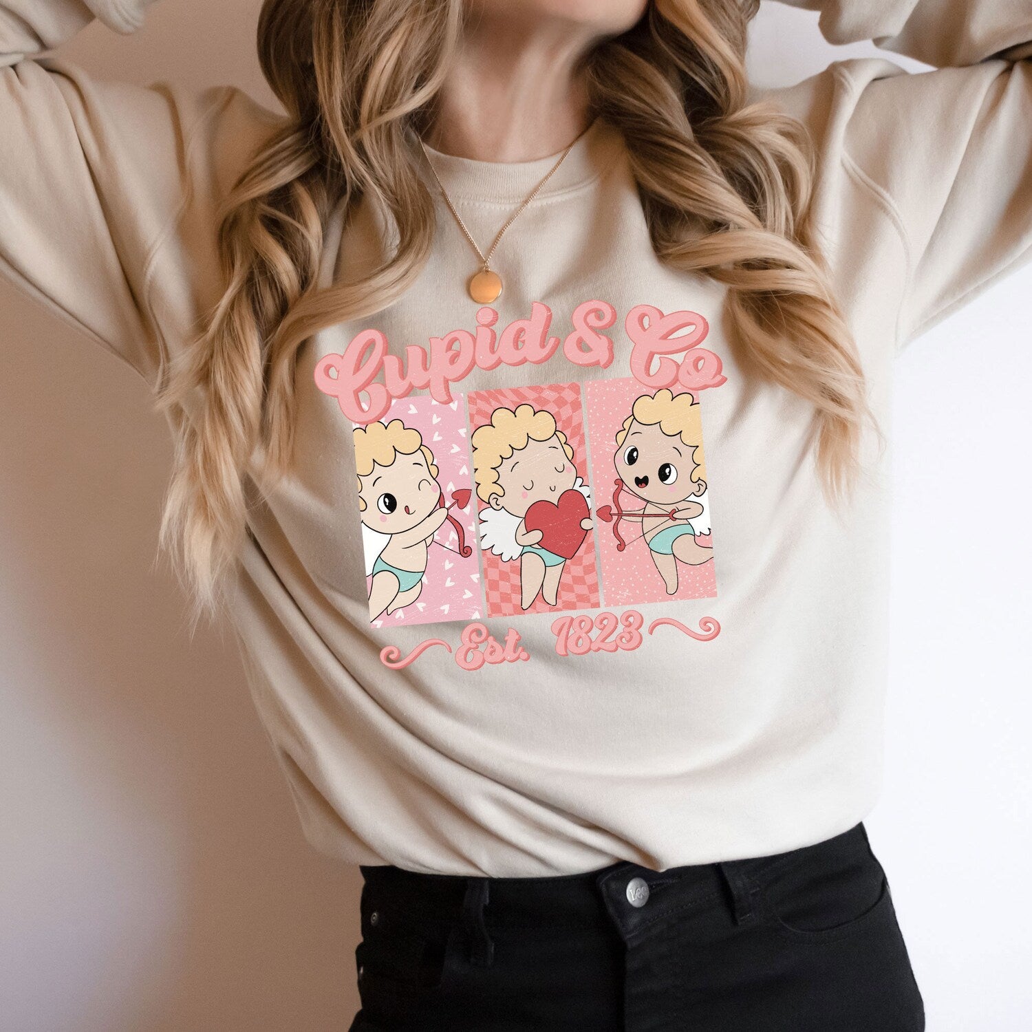 Valentines Day - Cupid & Co Est 1823 Sweatshirt, Cute Valentines Day T-Shirt, Retro Valentines Day Shirt, Valentines Day Crewneck, Valentines Shirt Gift