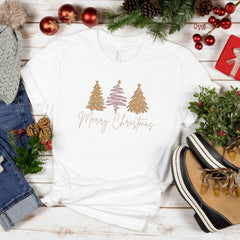 Christmas - Merry Christmas Embroidered Shirt, Tis The Season Christmas Sweatshirt, Embroidered Christmas Trees, Believe Christmas, Merry And Bright Tee