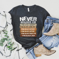 Juneteenth (Black History Month) - Black History Month Sweatshirt, Never Apologize Black History Shirt, African American, Black Lives Shirt, Black History Month Gift