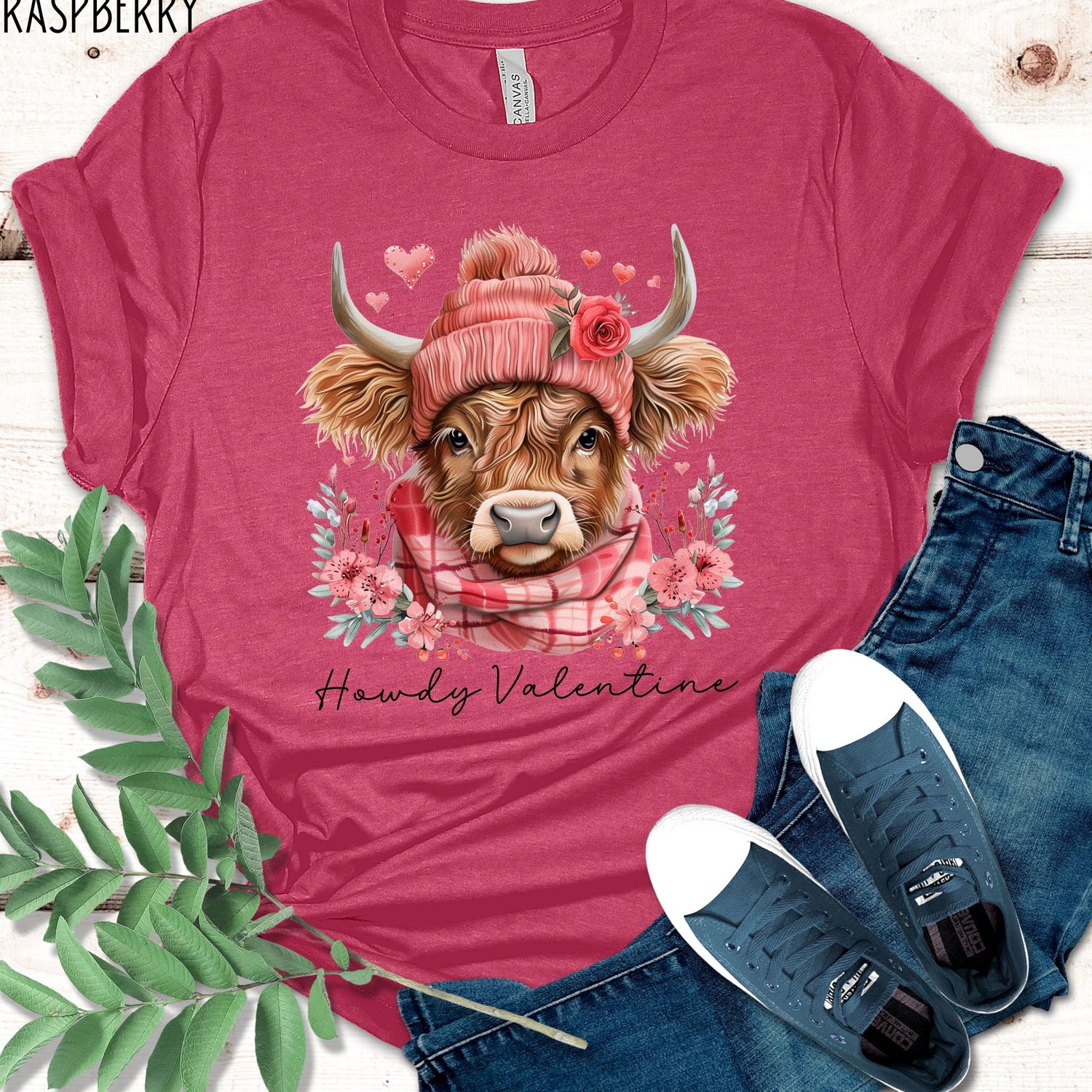 Valentines Day - Highland Cow Valentine's Day t-shirt, Howdy Valentine shirt, Coos Cow tee, Funny Western Valentine Tshirt, Valentine's Gift for Cowgirl,