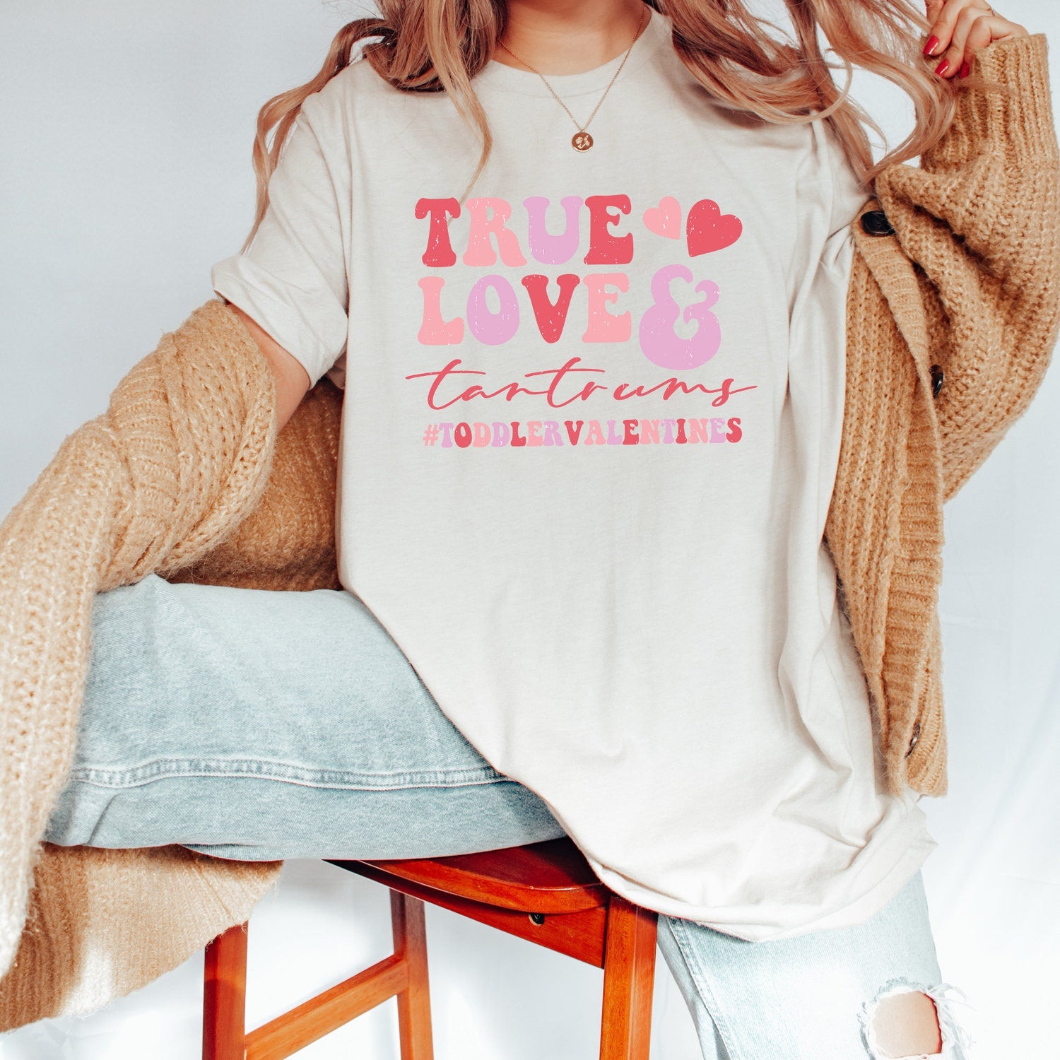 Valentines Day - Valentines Day Shirt for Women, True Love & Tantrums, Funny Toddler Mom T Shirt, Retro Valentines Day Crewneck, Valentines Sweatshirt, Tee