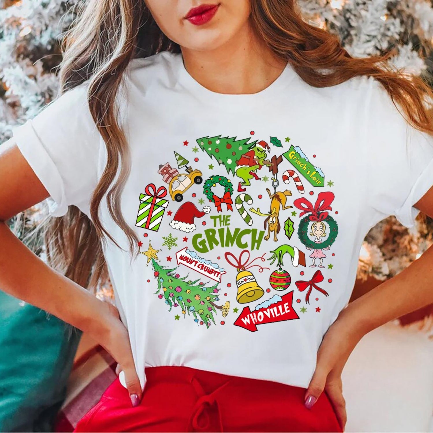 Christmas - Whoville Grinch Christmas Shirt, Festive Grinch and Max Holiday Tee, Cindy Lou Who Grinch Christmas Gift, Mount Crumpit Grinchmas Sweatshirt