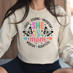 Mother's Day - Motherhood Sweatshirt, She Is Mom Shirt, Mother's Day Shirt, Funny Mother's Day Shirt Mother's Day Hoodie, Mother's Day Gift,Gift For Mom