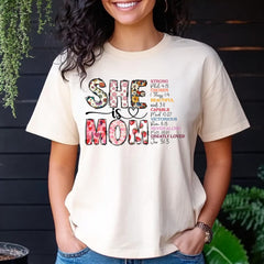 Mother's Day - She Is Mom Shirt, Christian Mom Shirt, Christian Mom Gift, Blessed Mom Shirt, Religious Gift For Mom, Mothers Day Shirt, Gift Shirt for Mom