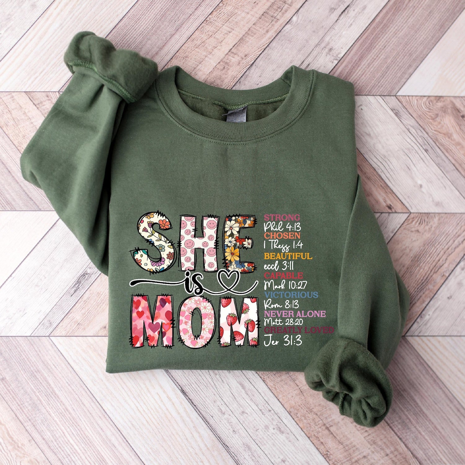 Mother's Day - She is Mom T-Shirt, Mother's Day T-Shirt, Religious Gift For Mom, Christian Mom Sweatshirt, Blessed Mom Shirt, Cute Mom's Life Sweater