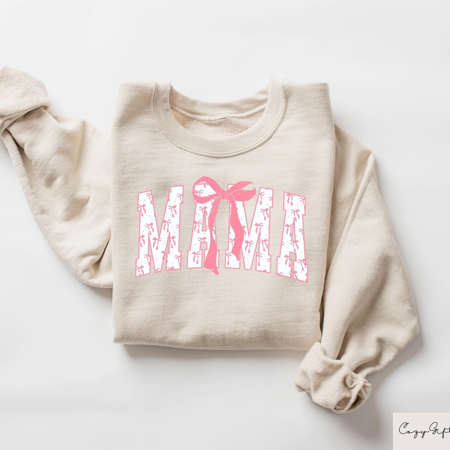 Mother's Day - Coquette Bow Mama T-shirt, Retro Comfort Sweatshirt, Mother's Day Shirt, Cute Women's Tee, Mother's Day Gift, Coquette Mama Outfit