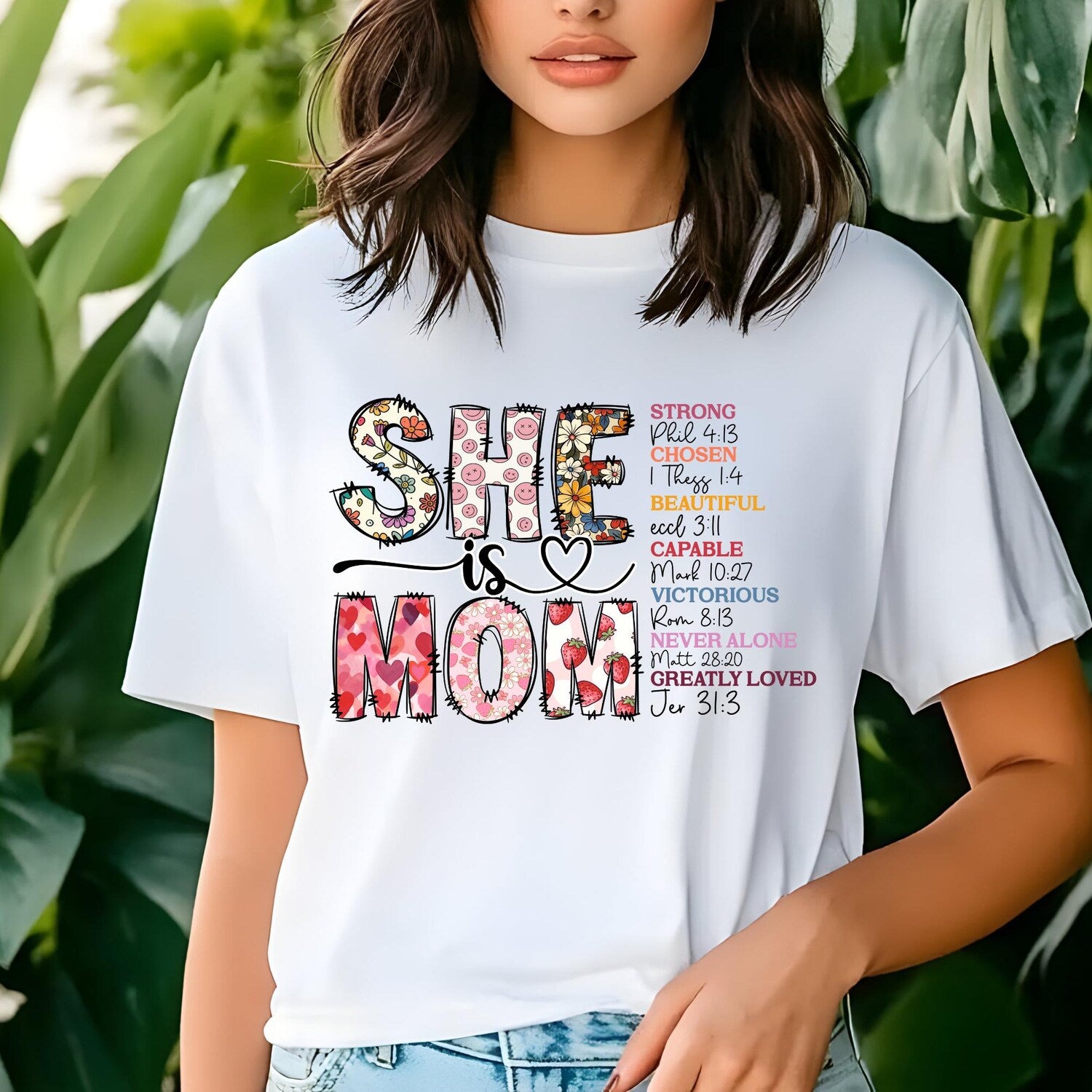 Mother's Day - She Is Mom Shirt, Christian Mom Shirt, Christian Mom Gift, Blessed Mom Shirt, Religious Gift For Mom, Mothers Day Shirt, Gift Shirt for Mom