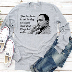 MLK Jr Day - Martin Luther King Jr Long Sleeve T-Shirt, BLM Unisex Long Sleeve Shirt, Black History Month Shirt For Kids, BLM Shirt