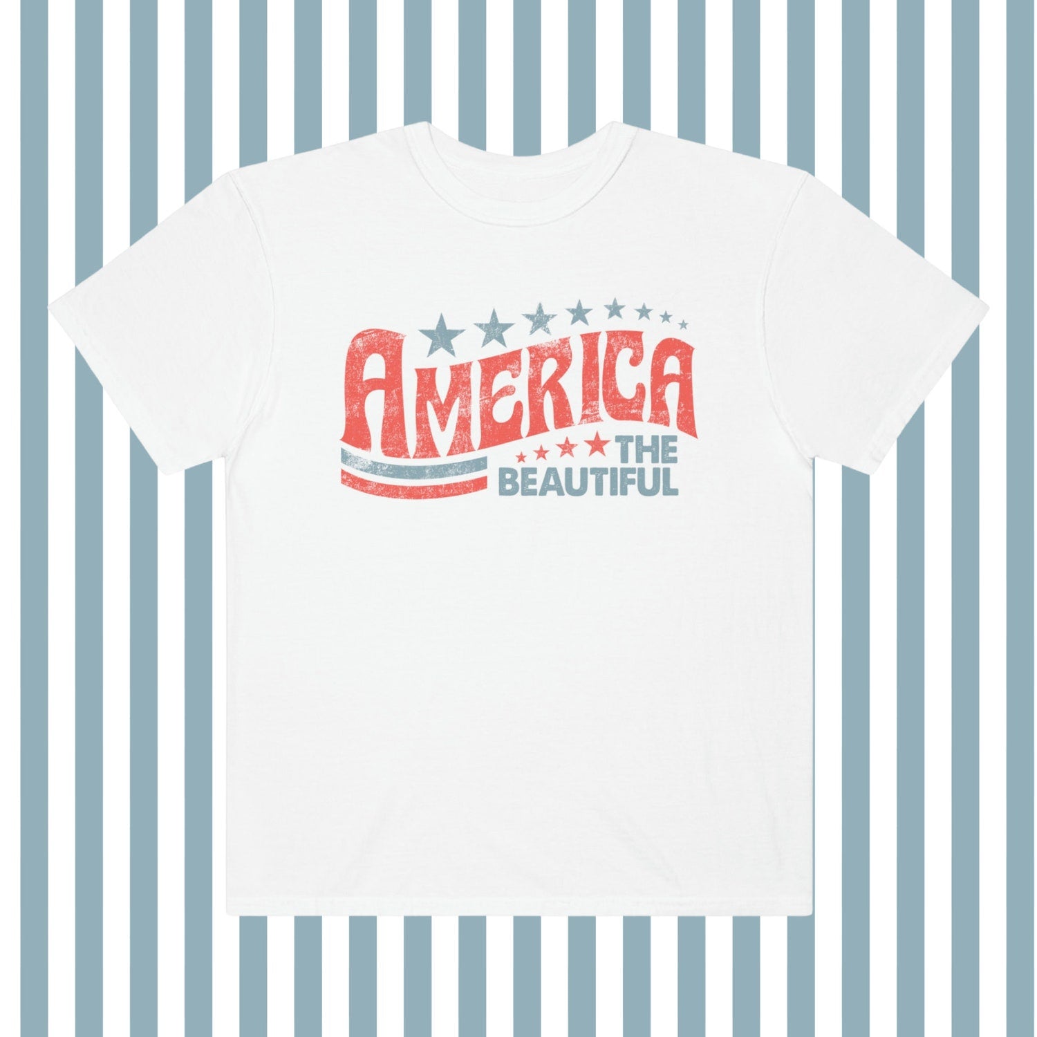 4th of July - Retro America Shirt, America The Beautiful, 4th Of July Shirt, Fourth Of July, Patriotic USA Gift, Trendy Graphic Tee, Comfort Colors