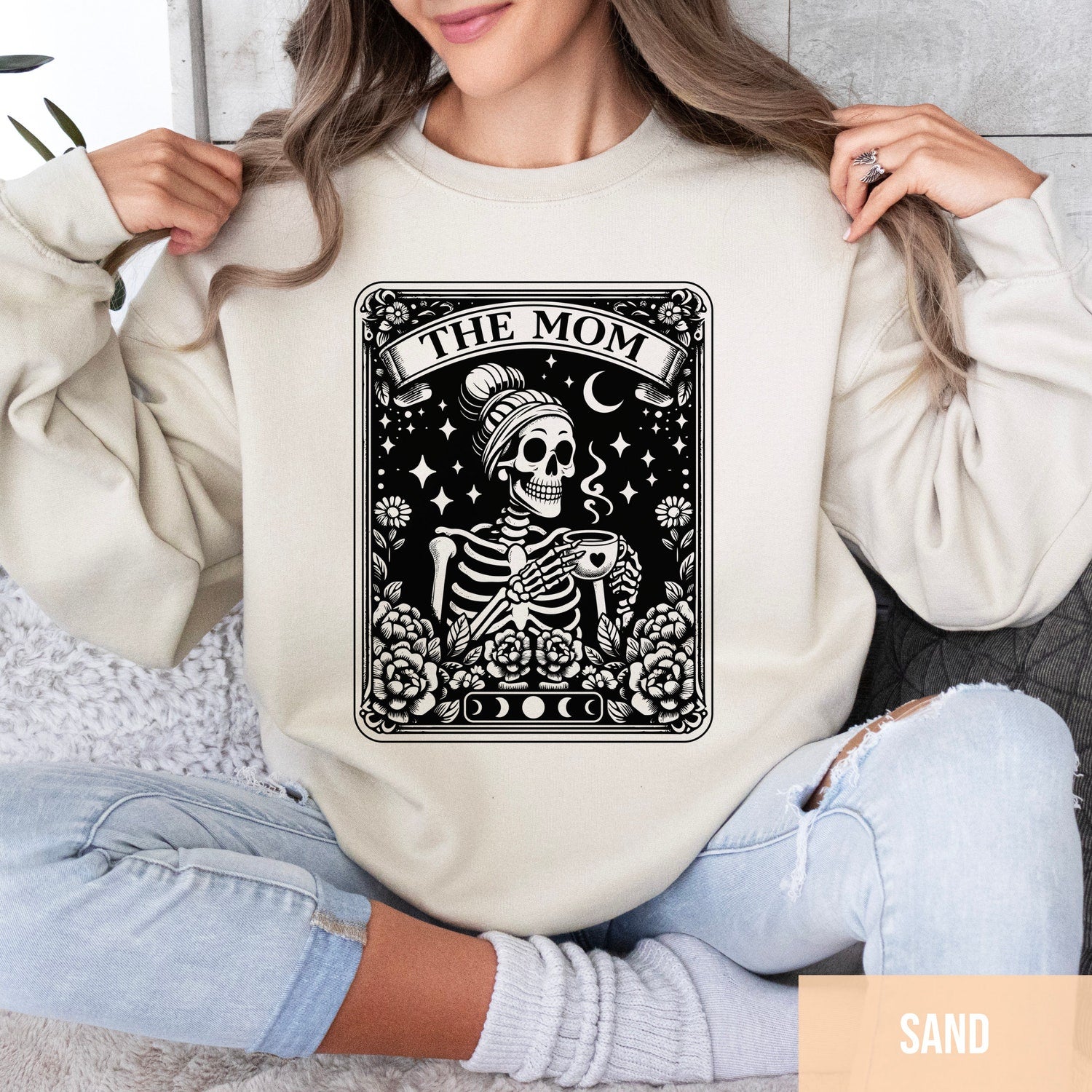 Mother's Day - The Mom Tarot Card Shirt, Skeleton Mother Tshirt, Witchy Vibes Celestial Mama Tee, Mother's Day Shirt, Mama Sweatshirt, Mother's Day Gift