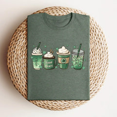 St Patricks Day - St Patricks Day Coffee Latte Shirt, Coffee Lover St Patricks Day Gift, Womens St Patricks Shirt, Lucky Shirt, Shamrock Shirt, Irish Day Gift