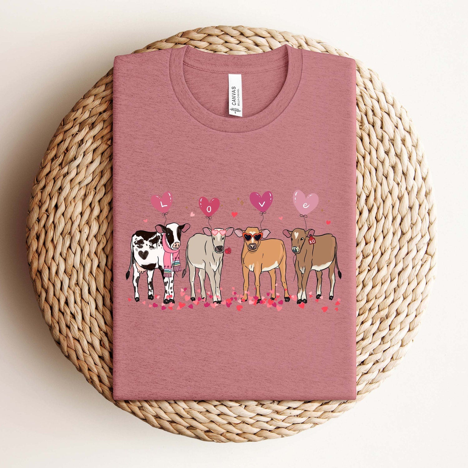 Valentines Day - Cow Lover Valentines Sweatshirt, Cow Lover Gift, Valentines Day Shirt, Cow Sweatshirt, Valentines Day Sweater, Cow Valentine Sweater, XOXO