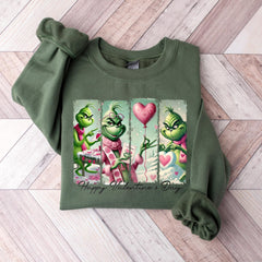 Christmas - Valentine Grinch Shirt, Green Valentine Shirt, Funny Valentine Shirt, Grinch Shirt, Funny Valentine's Shirt, Grinch, Cute Grinch Sweatshirt