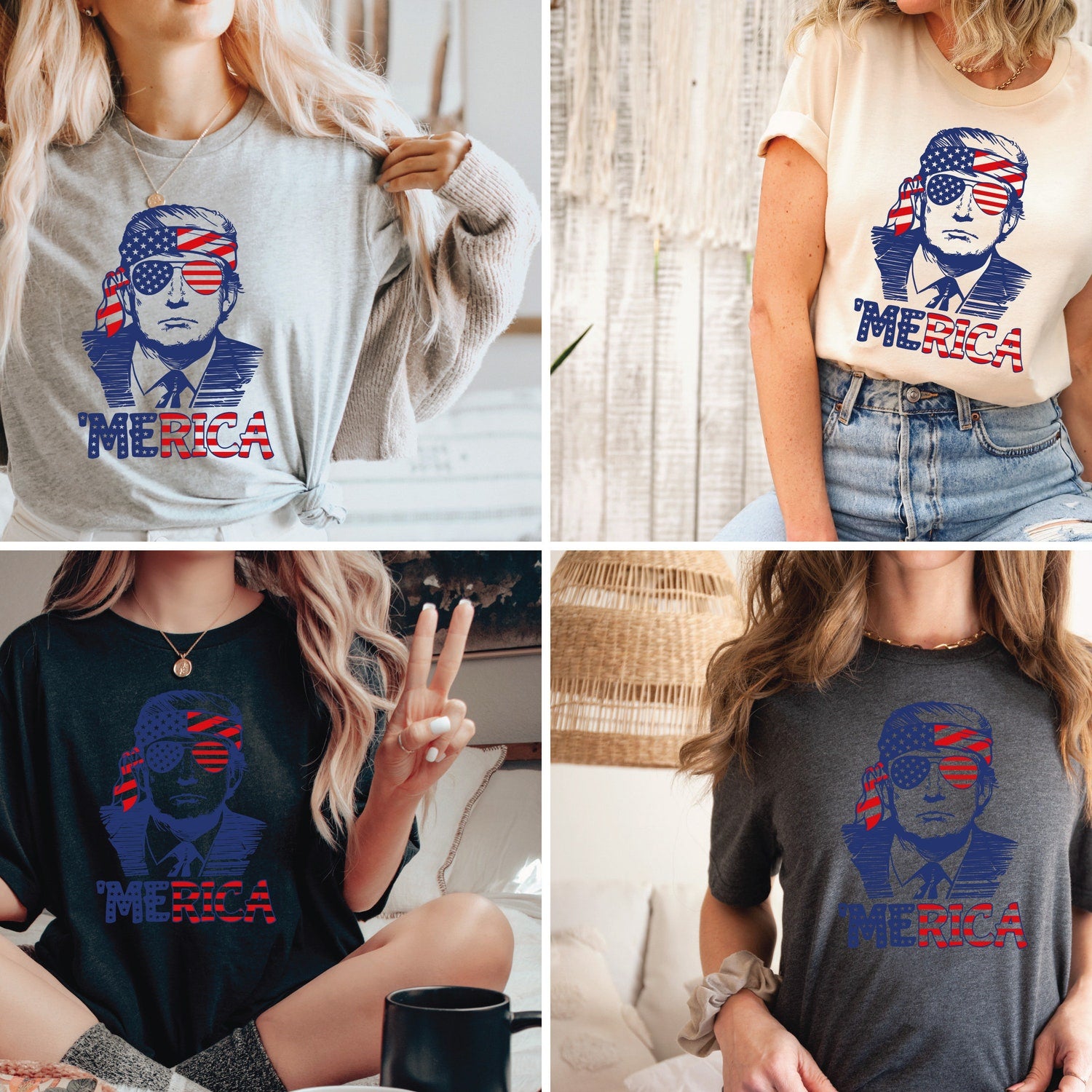 4th of July - Merica Trump 4th of July Shirt, Funny Trump 4th of July Shirt, Independence Day Shirt, Happy 4th of July Shirt, 4th of July Gifts, USA Shirt