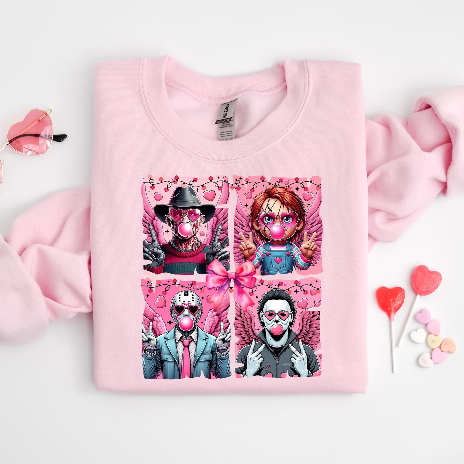 Halloween - Horror Valentine Sweatshirt, Valentine's Day Shirts, Trendy Valentine Shirt, Valentine's Day Gift, Gift for Her, Funny Valentines Day Hoodie