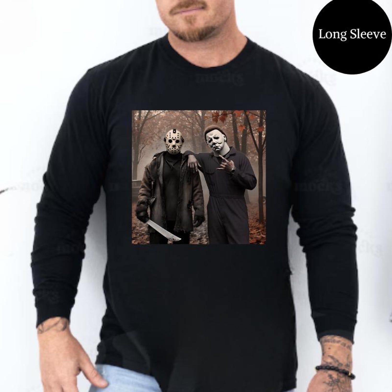 Halloween - Jason Voorhes Michael Myers Shirt, Friday the 13th, Jason and Michael Shirt, Horror Characters Friend, 90s Halloween Movie Shirt Designs