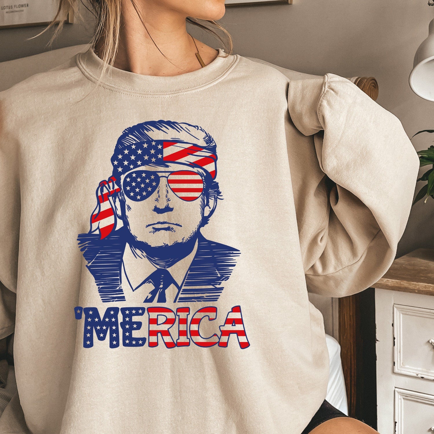 4th of July - Merica Trump 4th of July Shirt, Funny Trump 4th of July Shirt, Independence Day Shirt, Happy 4th of July Shirt, 4th of July Gifts, USA Shirt