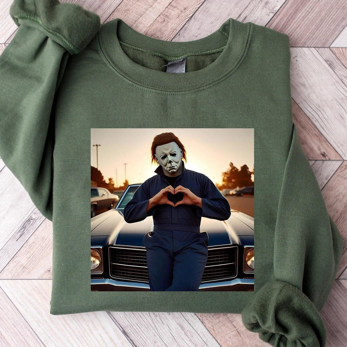 Halloween - Horror Movie Sweatshirt,Scary Movie T-Shirt,Vintage Meyers Valentine Graphic T-shirt,Friday The 13th Shirt,Valentine's Day Heart Hands Shirt