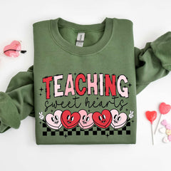 Valentines Day - Valentines Day Teacher Sweatshirt, Teaching Sweethearts Teacher Shirts, Teacher Valentines Day Gift,Love Teacher Shirt,Valentines Day Shirt