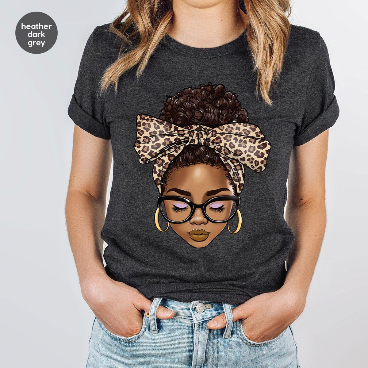 Juneteenth (Black History Month) - Afro Woman T-Shirt, Black Girls Tshirt, Juneteenth Shirt, Black History Month, Black Woman Graphic Tees, African American Vneck T-Shirt