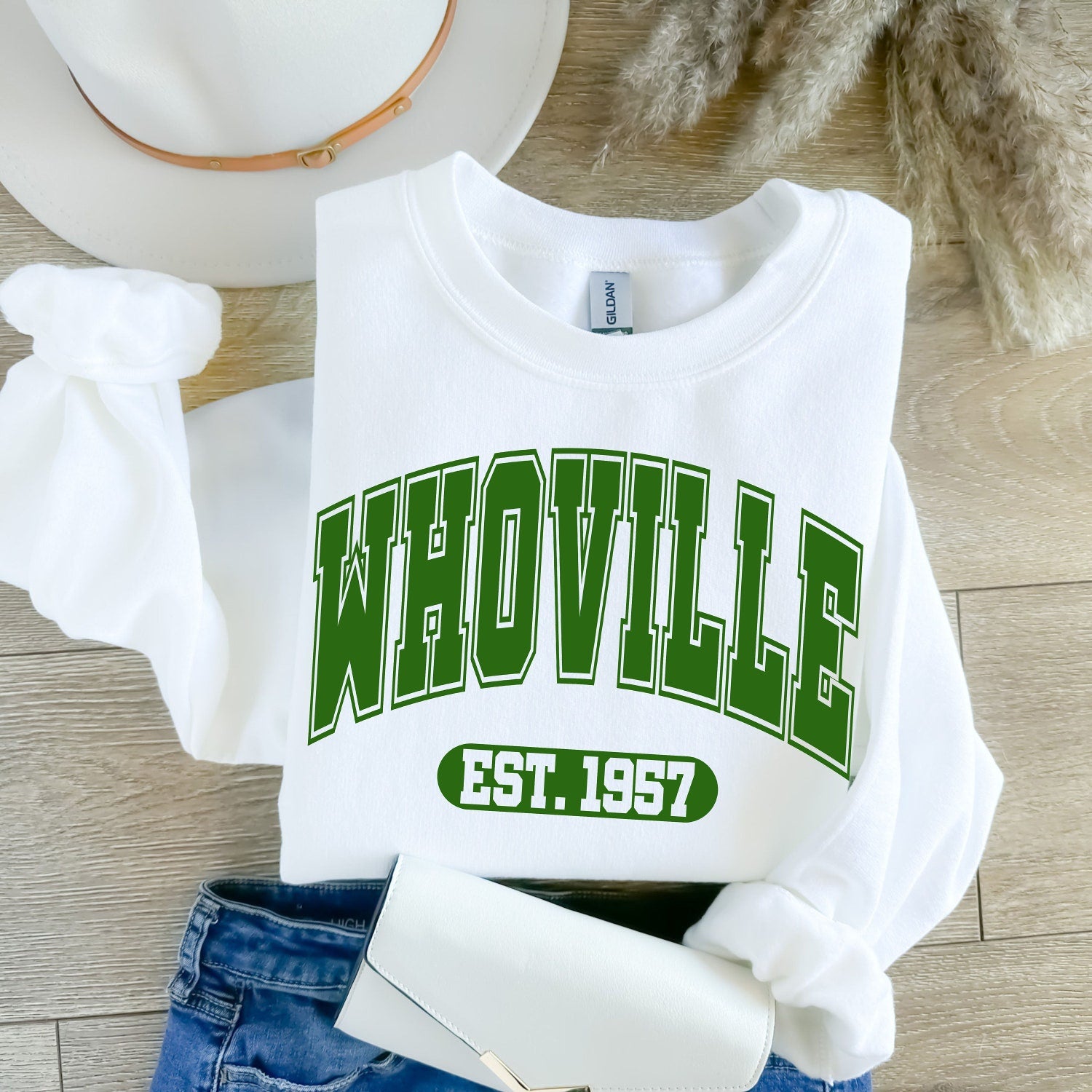 Christmas - Whoville Est 1957 Christmas Sweatshirt, Christmas University Shirt, Grinchmas Hoodie, Whoville Est 1957 Shirt, Trendy Christmas Shirt